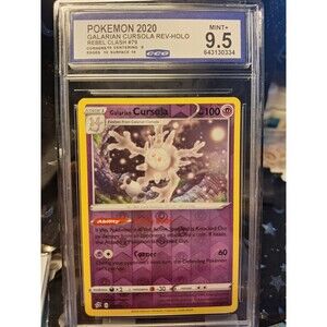 Pokemon 2020 Galarian Cursola Rebel Clash Rev HOLO #079/192 - CCG 9.5